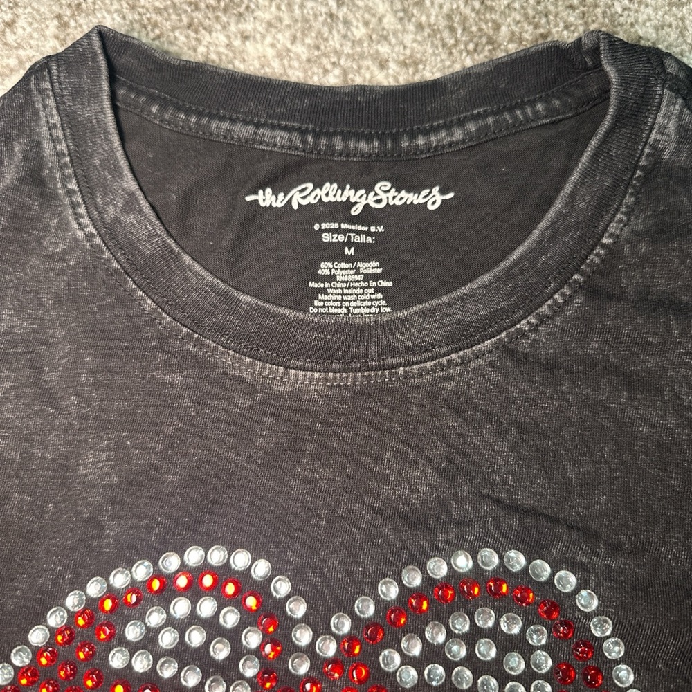 The Rolling Stones Black and Red Short Sleeve Tee - Picture 3 of 4